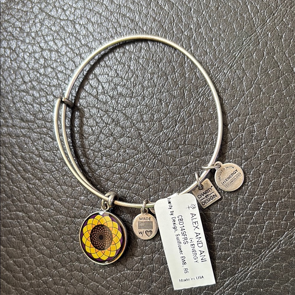 Alex And Ani Sunflower Charm Bracelet